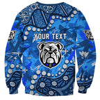Personalized Canterbury-Bankstown Bulldogs Sweatshirt Aboriginal Pattern with Graffiti Style Design