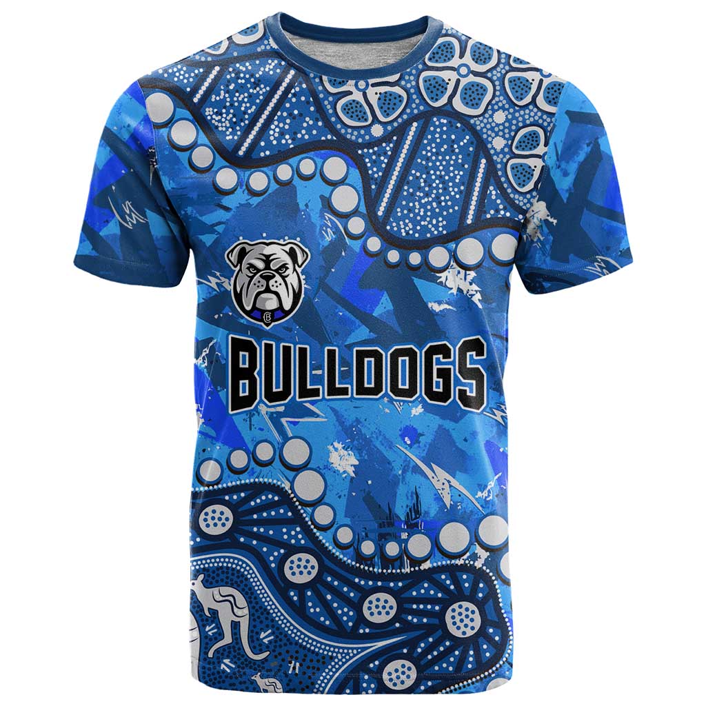 Personalized Canterbury-Bankstown Bulldogs T Shirt Aboriginal Pattern with Graffiti Style Design
