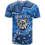 Personalized Canterbury-Bankstown Bulldogs T Shirt Aboriginal Pattern with Graffiti Style Design