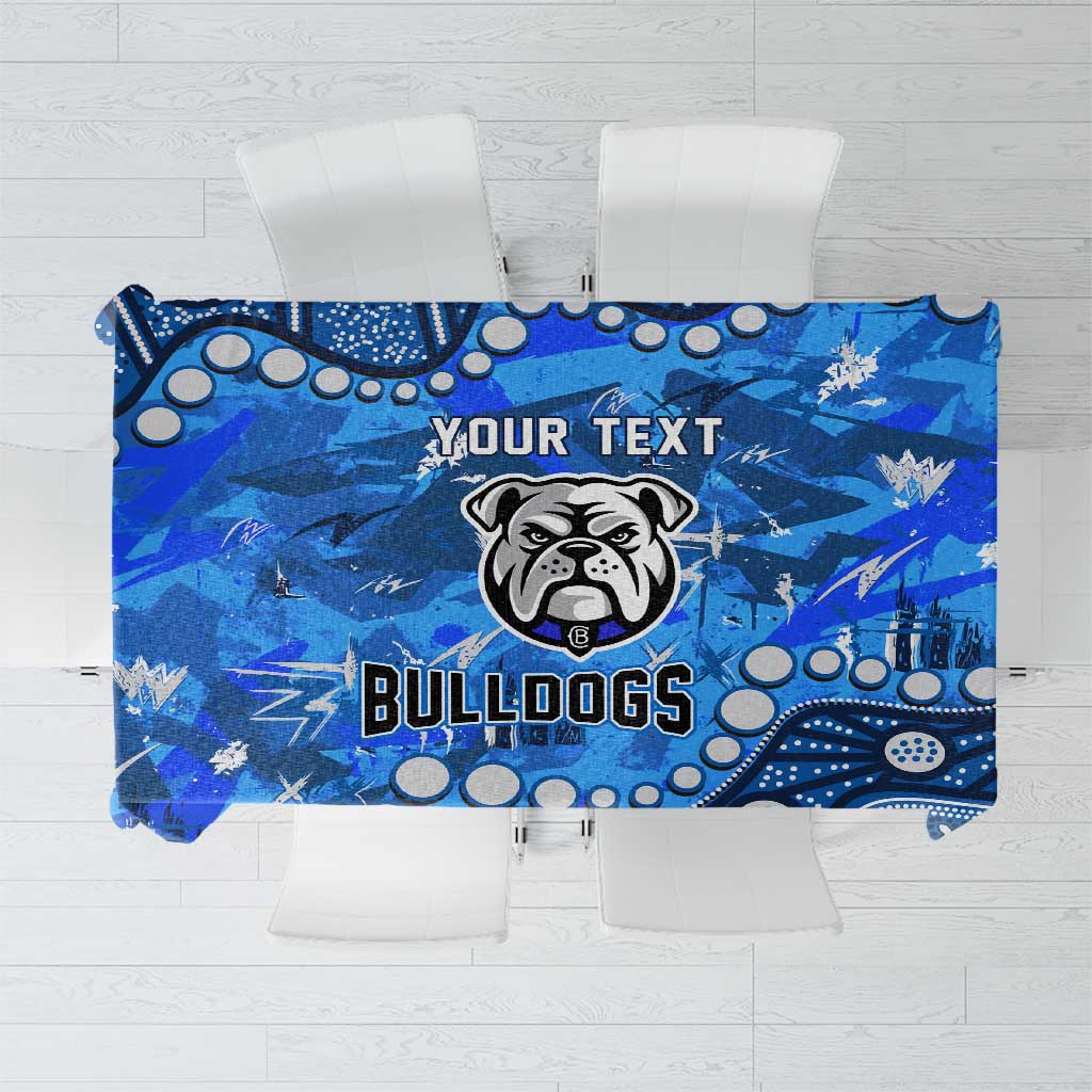 Personalized Canterbury-Bankstown Bulldogs Tablecloth Aboriginal Pattern with Graffiti Style Design