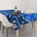Personalized Canterbury-Bankstown Bulldogs Tablecloth Aboriginal Pattern with Graffiti Style Design