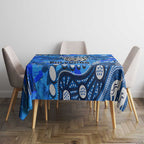 Personalized Canterbury-Bankstown Bulldogs Tablecloth Aboriginal Pattern with Graffiti Style Design
