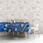 Personalized Canterbury-Bankstown Bulldogs Tablecloth Aboriginal Pattern with Graffiti Style Design