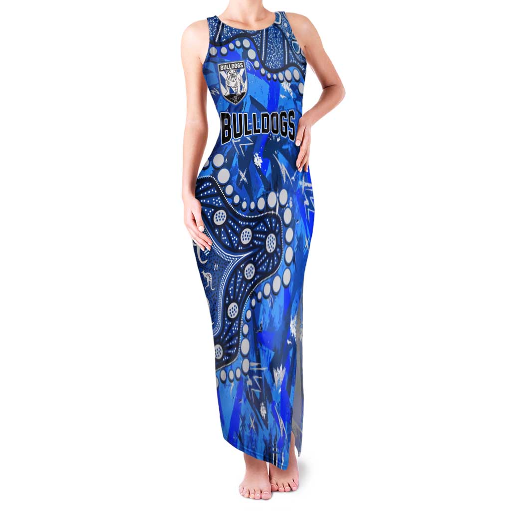 Personalized Canterbury-Bankstown Bulldogs Tank Maxi Dress Aboriginal Pattern with Graffiti Style Design