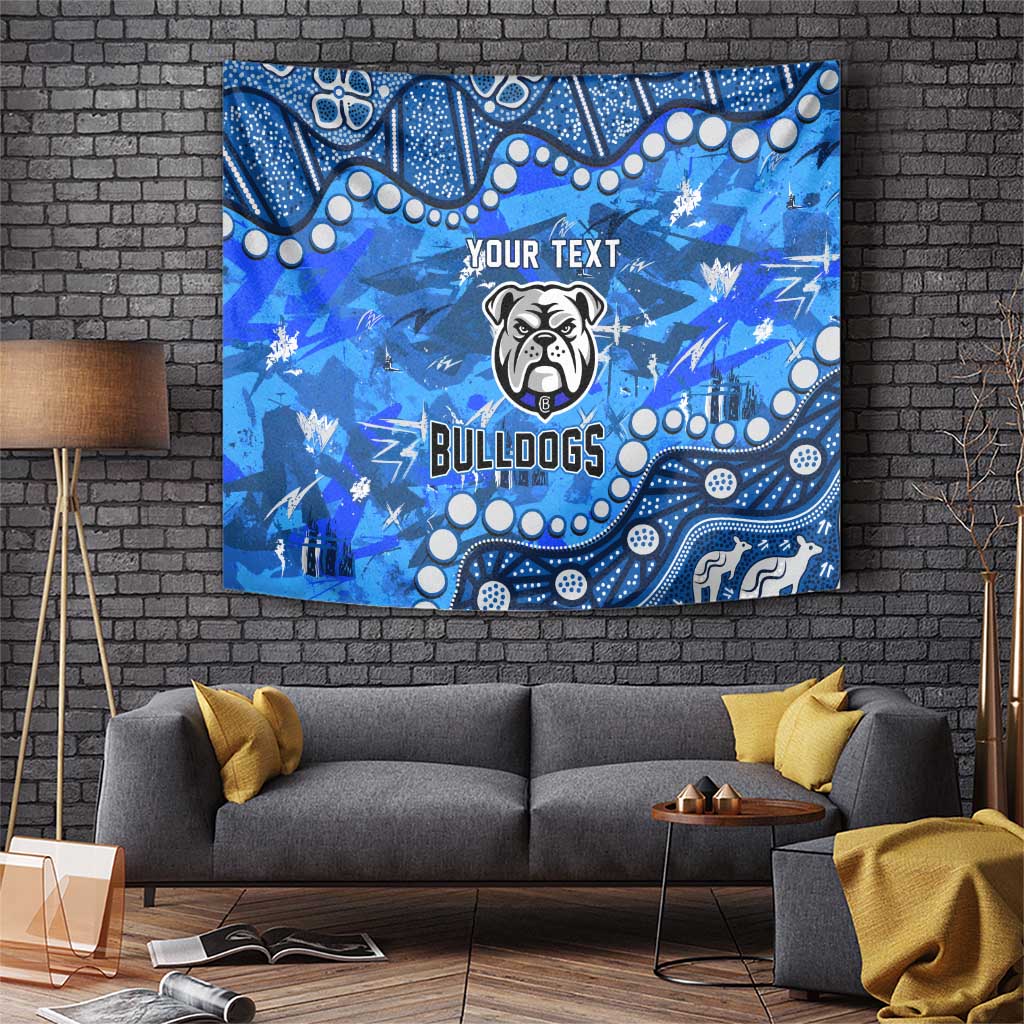 Personalized Canterbury-Bankstown Bulldogs Tapestry Aboriginal Pattern with Graffiti Style Design