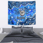 Personalized Canterbury-Bankstown Bulldogs Tapestry Aboriginal Pattern with Graffiti Style Design