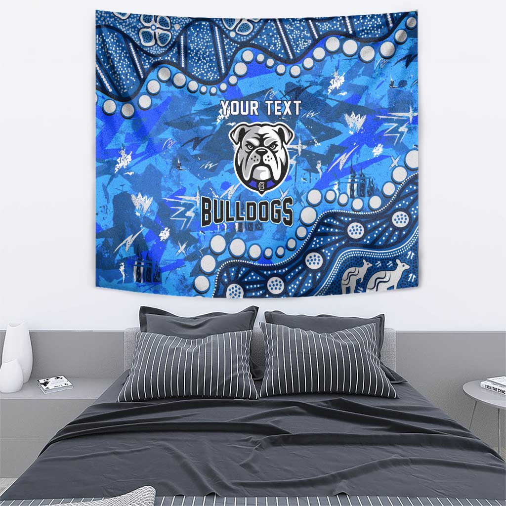 Personalized Canterbury-Bankstown Bulldogs Tapestry Aboriginal Pattern with Graffiti Style Design