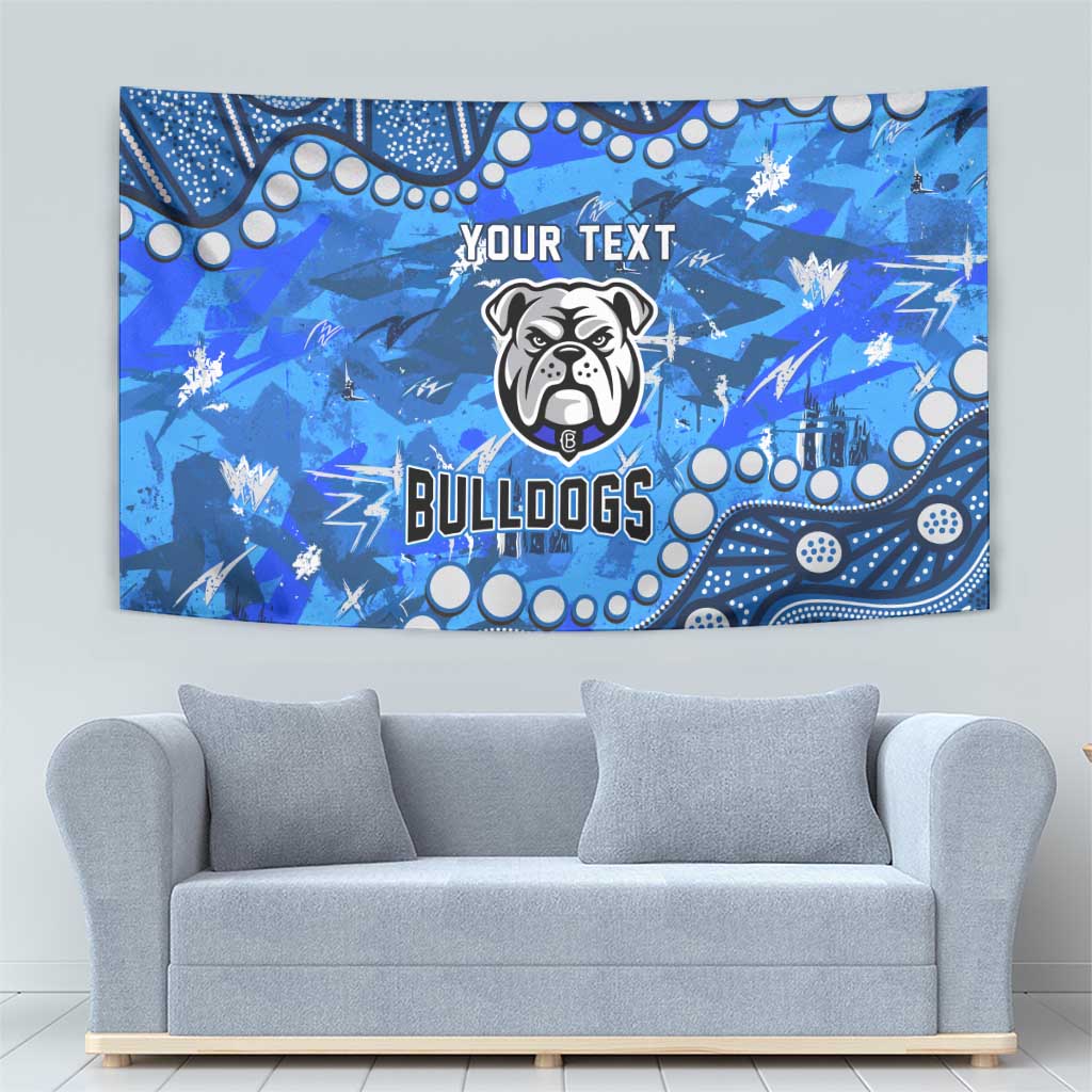Personalized Canterbury-Bankstown Bulldogs Tapestry Aboriginal Pattern with Graffiti Style Design
