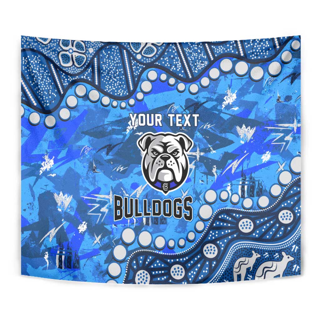 Personalized Canterbury-Bankstown Bulldogs Tapestry Aboriginal Pattern with Graffiti Style Design