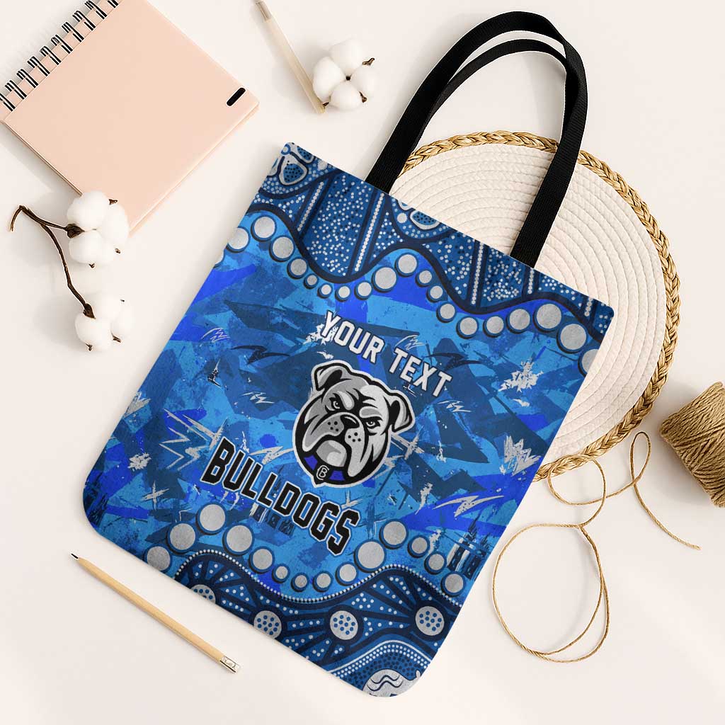 Personalized Canterbury-Bankstown Bulldogs Tote Bag Aboriginal Pattern with Graffiti Style Design