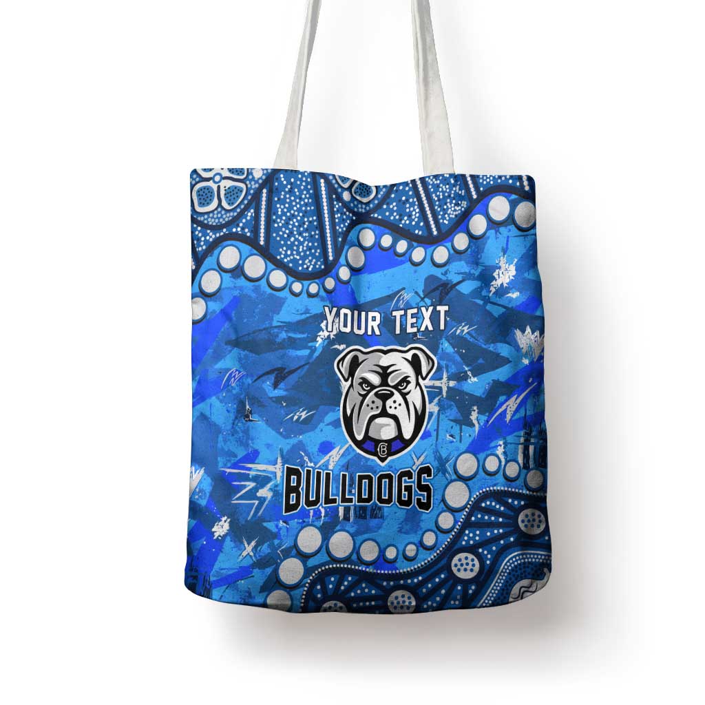 Personalized Canterbury-Bankstown Bulldogs Tote Bag Aboriginal Pattern with Graffiti Style Design