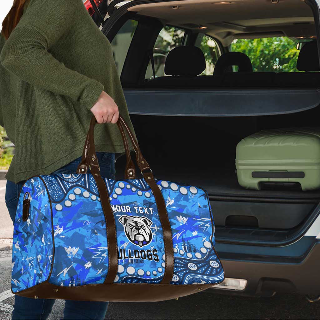 Personalized Canterbury-Bankstown Bulldogs Travel Bag Aboriginal Pattern with Graffiti Style Design