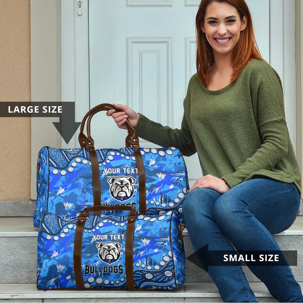 Personalized Canterbury-Bankstown Bulldogs Travel Bag Aboriginal Pattern with Graffiti Style Design