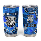 Personalized Canterbury-Bankstown Bulldogs Tumbler Cup Aboriginal Pattern with Graffiti Style Design