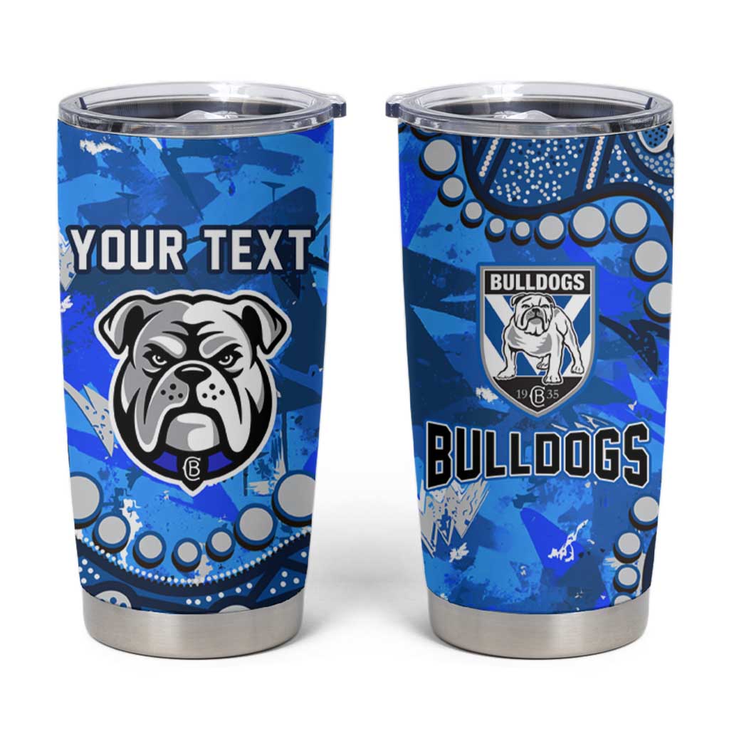 Personalized Canterbury-Bankstown Bulldogs Tumbler Cup Aboriginal Pattern with Graffiti Style Design