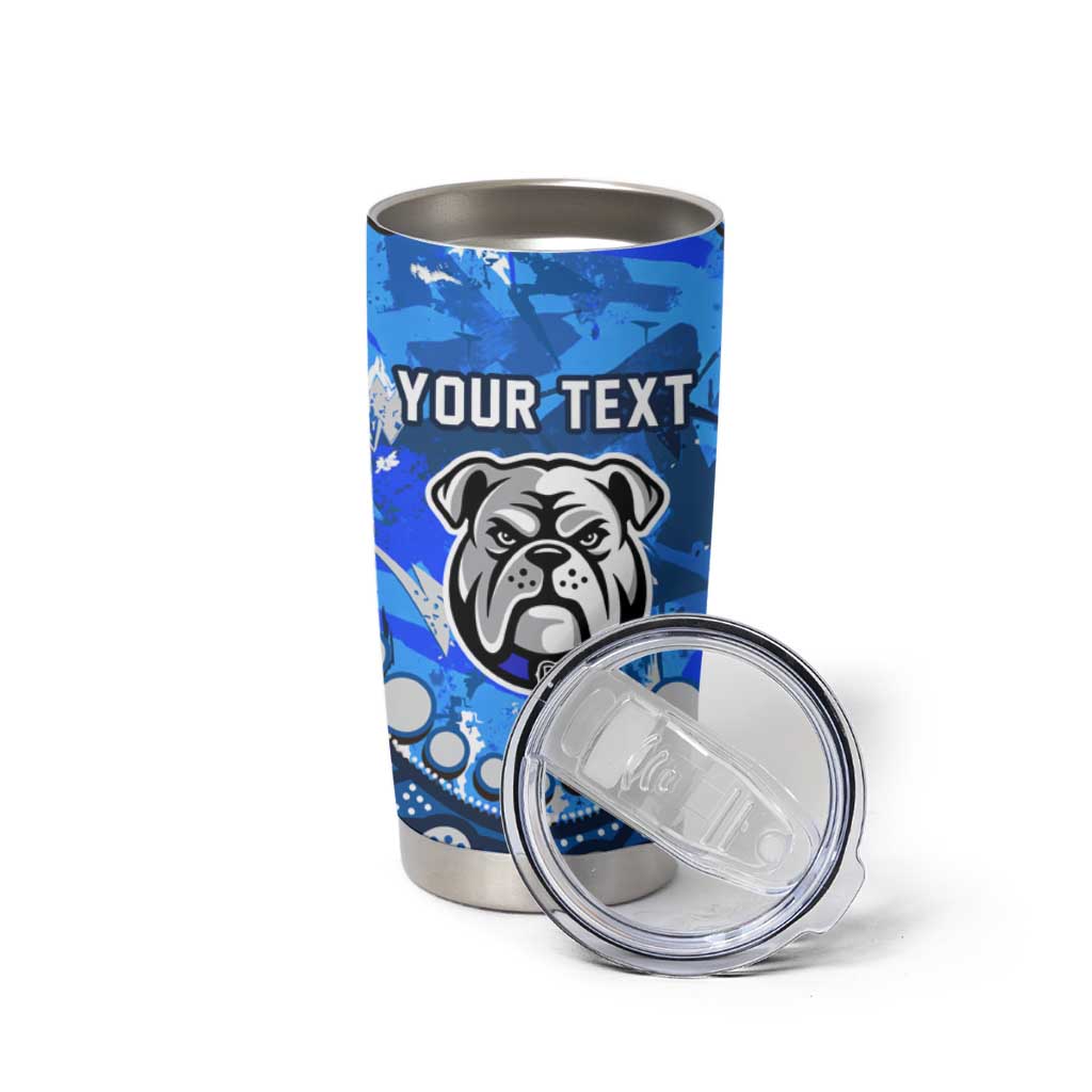 Personalized Canterbury-Bankstown Bulldogs Tumbler Cup Aboriginal Pattern with Graffiti Style Design