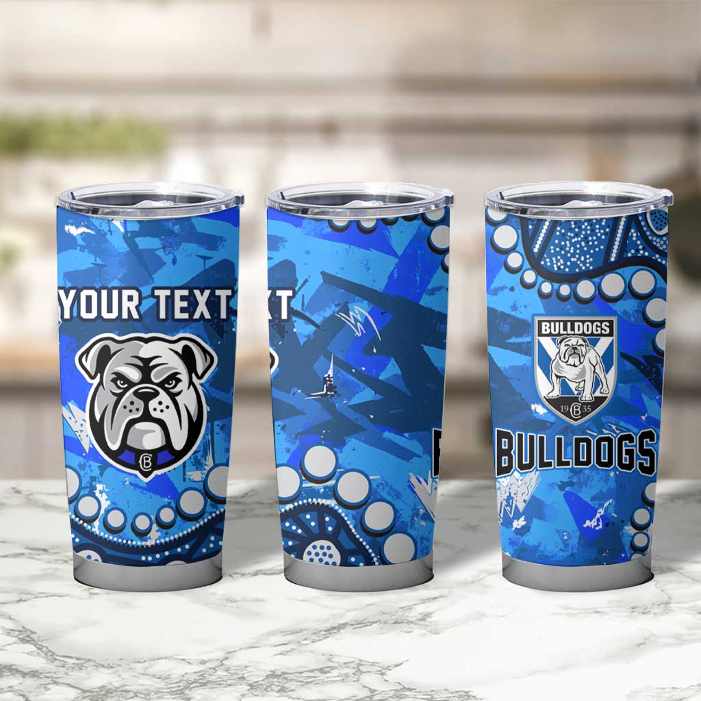 Personalized Canterbury-Bankstown Bulldogs Tumbler Cup Aboriginal Pattern with Graffiti Style Design
