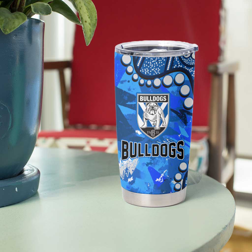 Personalized Canterbury-Bankstown Bulldogs Tumbler Cup Aboriginal Pattern with Graffiti Style Design