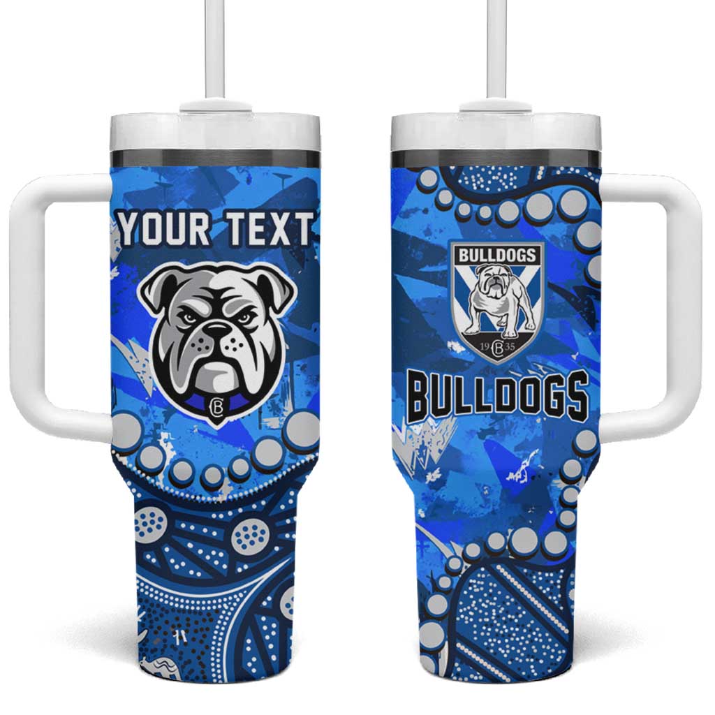 Personalized Canterbury-Bankstown Bulldogs Tumbler With Handle Aboriginal Pattern with Graffiti Style Design