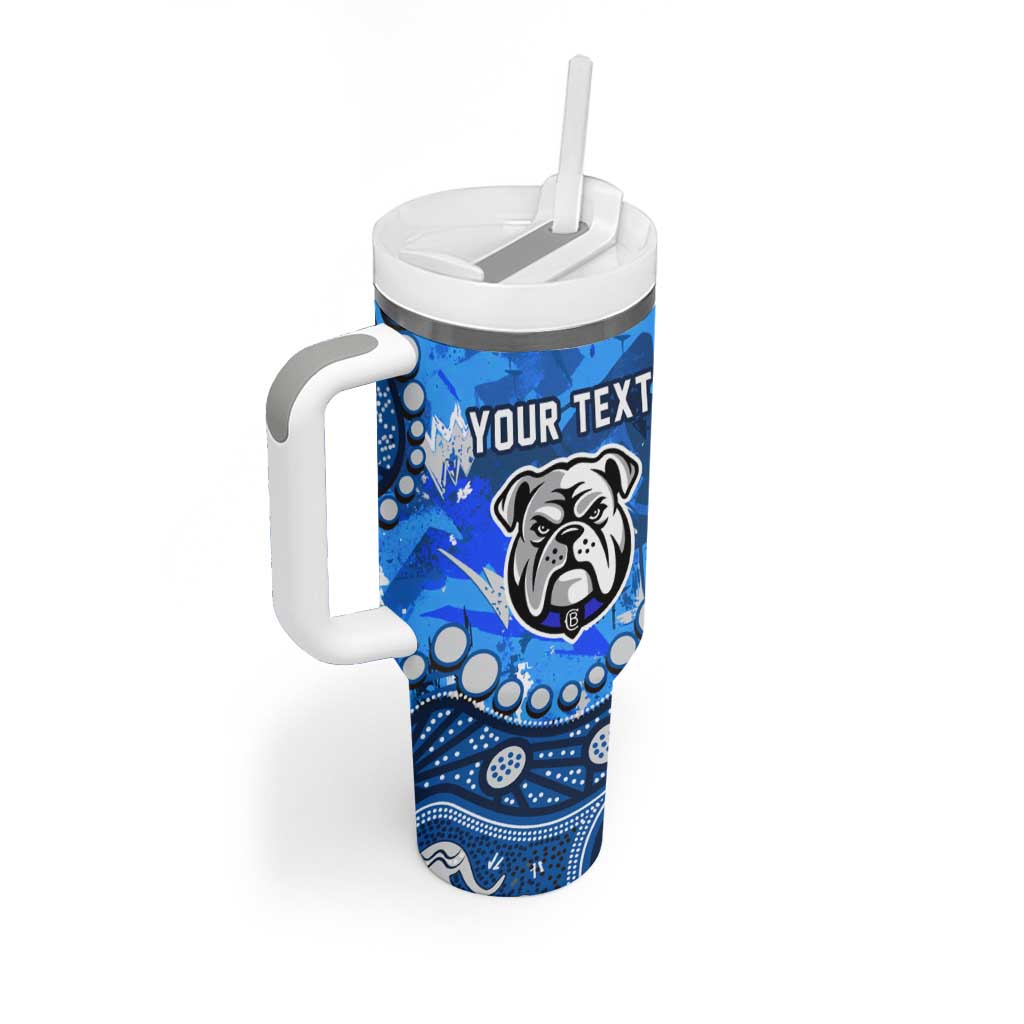 Personalized Canterbury-Bankstown Bulldogs Tumbler With Handle Aboriginal Pattern with Graffiti Style Design