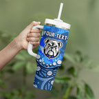 Personalized Canterbury-Bankstown Bulldogs Tumbler With Handle Aboriginal Pattern with Graffiti Style Design