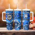 Personalized Canterbury-Bankstown Bulldogs Tumbler With Handle Aboriginal Pattern with Graffiti Style Design