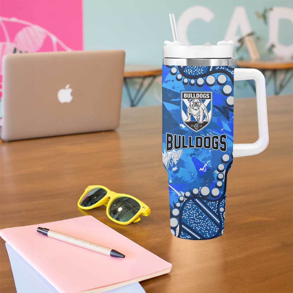Personalized Canterbury-Bankstown Bulldogs Tumbler With Handle Aboriginal Pattern with Graffiti Style Design