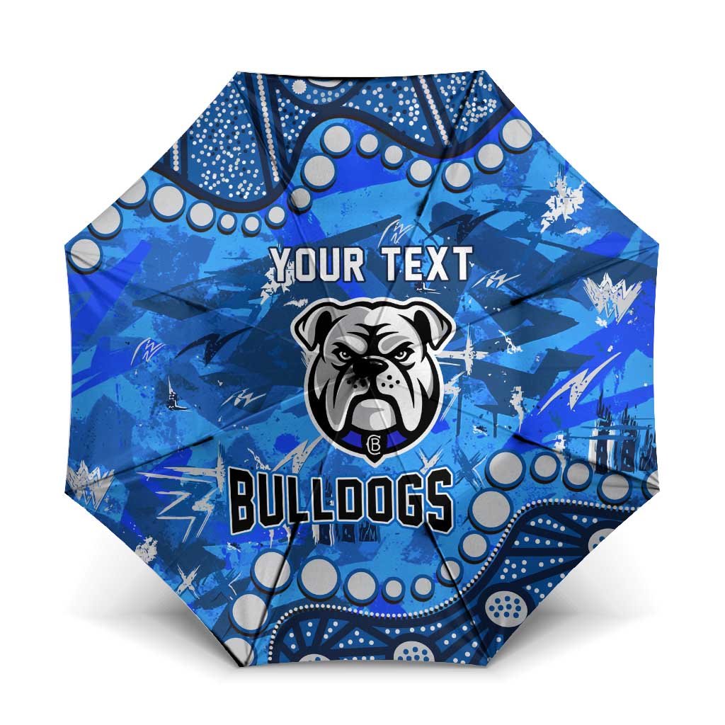 Personalized Canterbury-Bankstown Bulldogs Umbrella Aboriginal Pattern with Graffiti Style Design