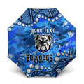 Personalized Canterbury-Bankstown Bulldogs Umbrella Aboriginal Pattern with Graffiti Style Design