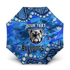 Personalized Canterbury-Bankstown Bulldogs Umbrella Aboriginal Pattern with Graffiti Style Design