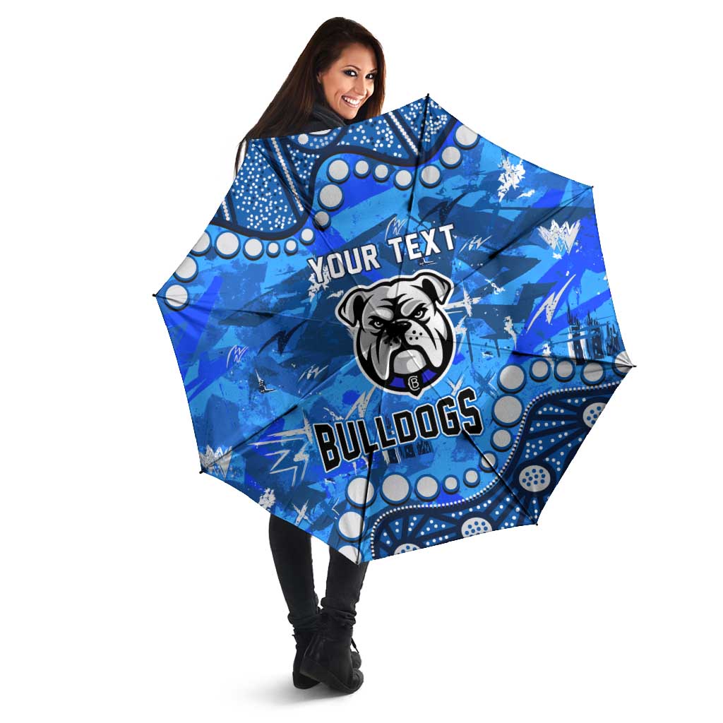 Personalized Canterbury-Bankstown Bulldogs Umbrella Aboriginal Pattern with Graffiti Style Design