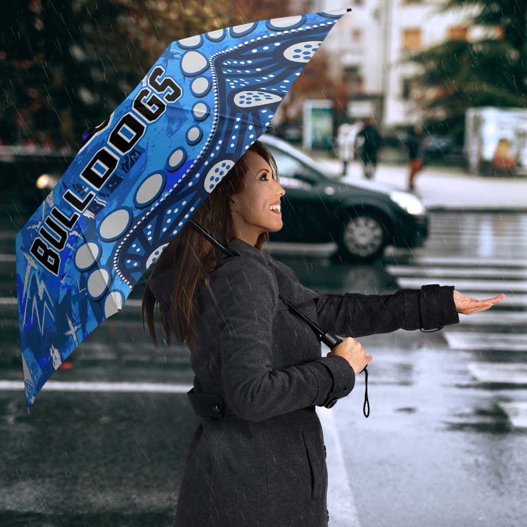 Personalized Canterbury-Bankstown Bulldogs Umbrella Aboriginal Pattern with Graffiti Style Design