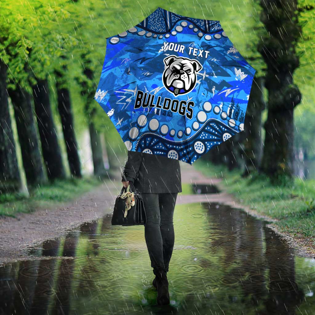 Personalized Canterbury-Bankstown Bulldogs Umbrella Aboriginal Pattern with Graffiti Style Design