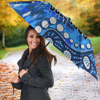 Personalized Canterbury-Bankstown Bulldogs Umbrella Aboriginal Pattern with Graffiti Style Design
