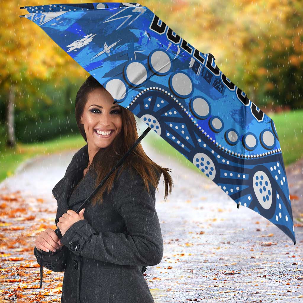 Personalized Canterbury-Bankstown Bulldogs Umbrella Aboriginal Pattern with Graffiti Style Design