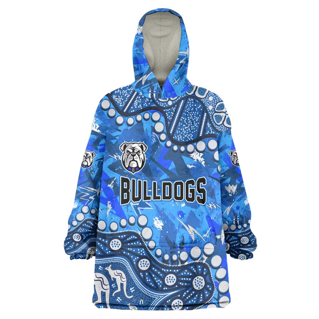 Personalized Canterbury-Bankstown Bulldogs Wearable Blanket Hoodie Aboriginal Pattern with Graffiti Style Design