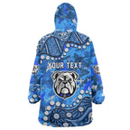 Personalized Canterbury-Bankstown Bulldogs Wearable Blanket Hoodie Aboriginal Pattern with Graffiti Style Design
