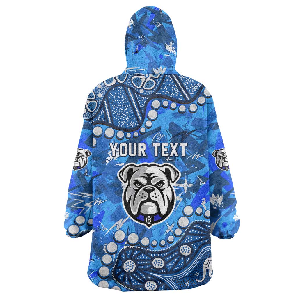 Personalized Canterbury-Bankstown Bulldogs Wearable Blanket Hoodie Aboriginal Pattern with Graffiti Style Design