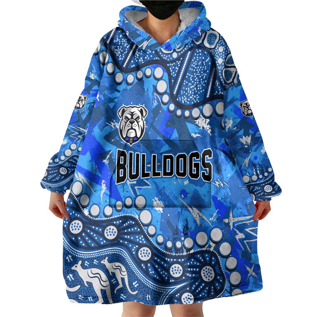 Personalized Canterbury-Bankstown Bulldogs Wearable Blanket Hoodie Aboriginal Pattern with Graffiti Style Design