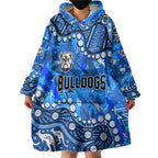 Personalized Canterbury-Bankstown Bulldogs Wearable Blanket Hoodie Aboriginal Pattern with Graffiti Style Design