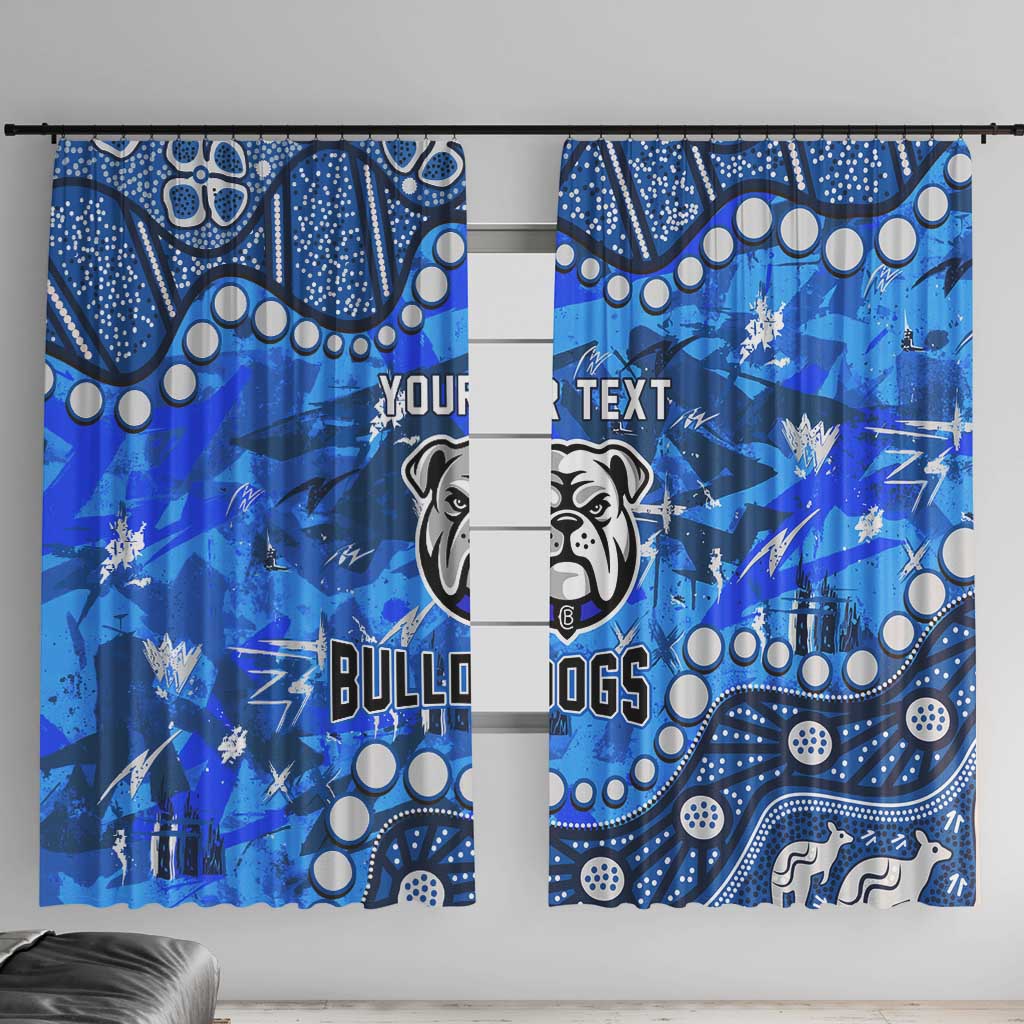 Personalized Canterbury-Bankstown Bulldogs Window Curtain Aboriginal Pattern with Graffiti Style Design