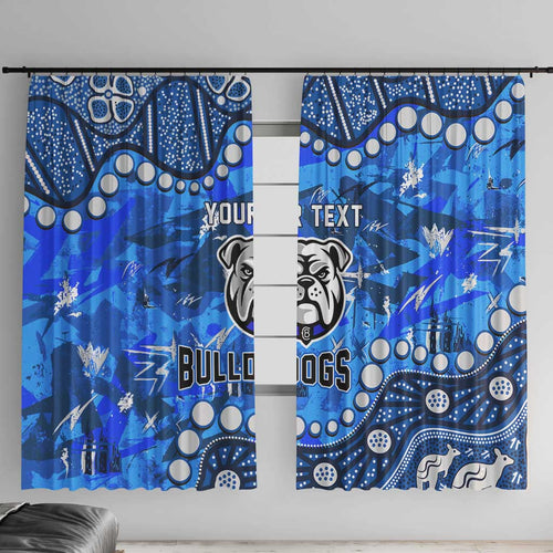 Personalized Canterbury-Bankstown Bulldogs Window Curtain Aboriginal Pattern with Graffiti Style Design