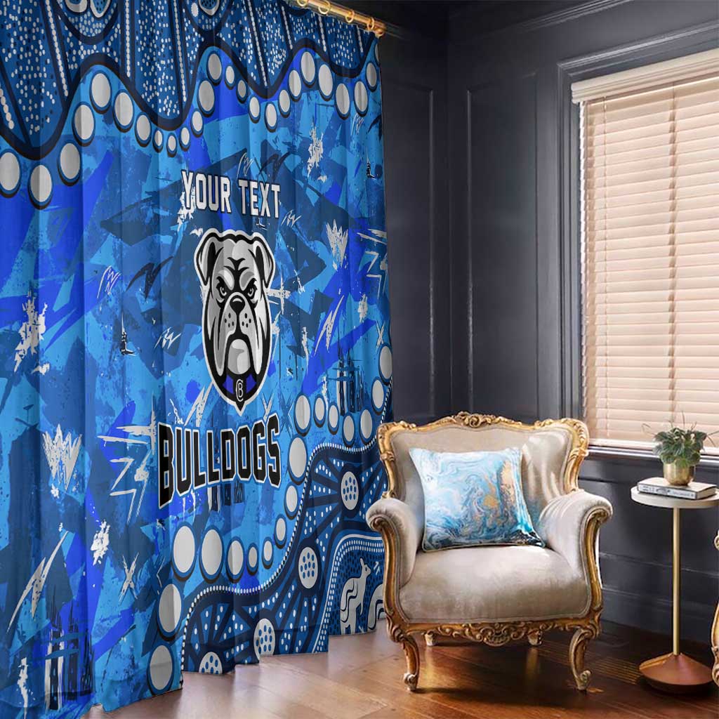 Personalized Canterbury-Bankstown Bulldogs Window Curtain Aboriginal Pattern with Graffiti Style Design