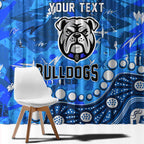 Personalized Canterbury-Bankstown Bulldogs Window Curtain Aboriginal Pattern with Graffiti Style Design