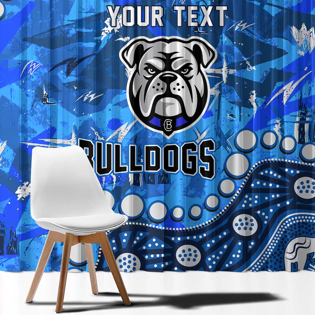 Personalized Canterbury-Bankstown Bulldogs Window Curtain Aboriginal Pattern with Graffiti Style Design