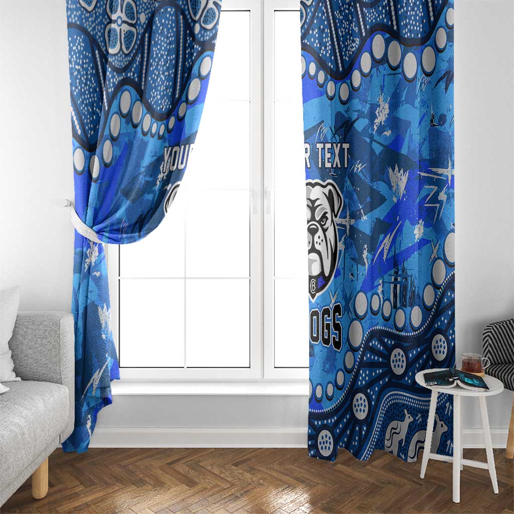 Personalized Canterbury-Bankstown Bulldogs Window Curtain Aboriginal Pattern with Graffiti Style Design