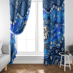 Personalized Canterbury-Bankstown Bulldogs Window Curtain Aboriginal Pattern with Graffiti Style Design