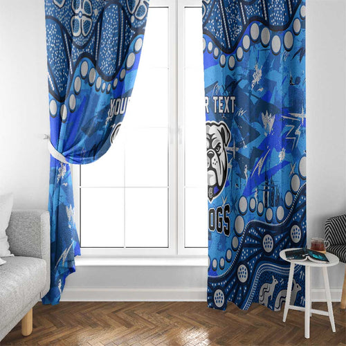 Personalized Canterbury-Bankstown Bulldogs Window Curtain Aboriginal Pattern with Graffiti Style Design
