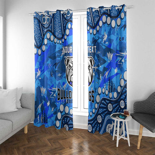 Personalized Canterbury-Bankstown Bulldogs Window Curtain Aboriginal Pattern with Graffiti Style Design