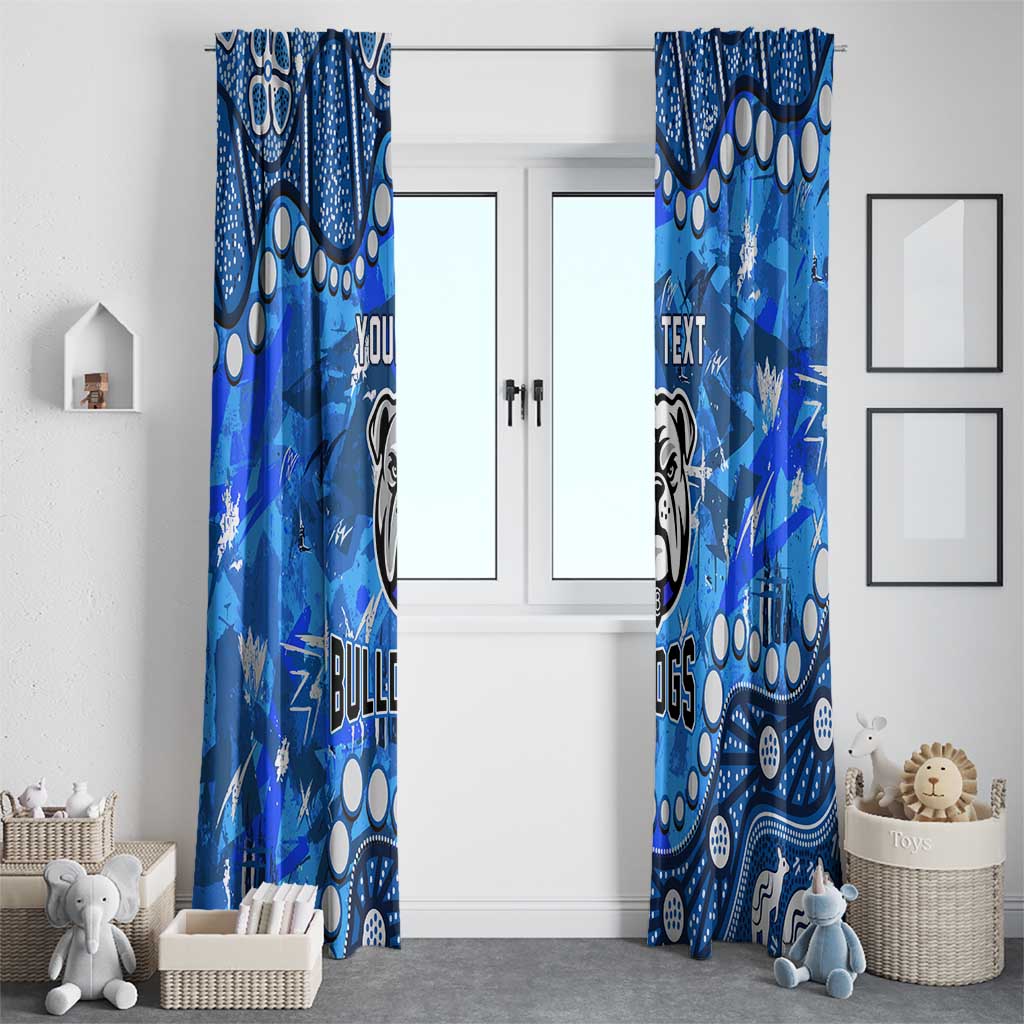 Personalized Canterbury-Bankstown Bulldogs Window Curtain Aboriginal Pattern with Graffiti Style Design
